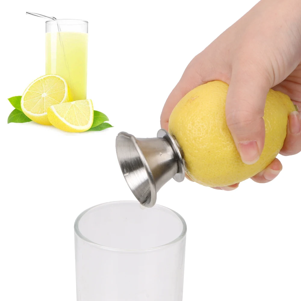Hand Entsafter Aus gießer Schraube Saft drücken manuell Zitronen presse Edelstahl Obst Werkzeug für Zitronen orange Limetten Zitrusfrüchte