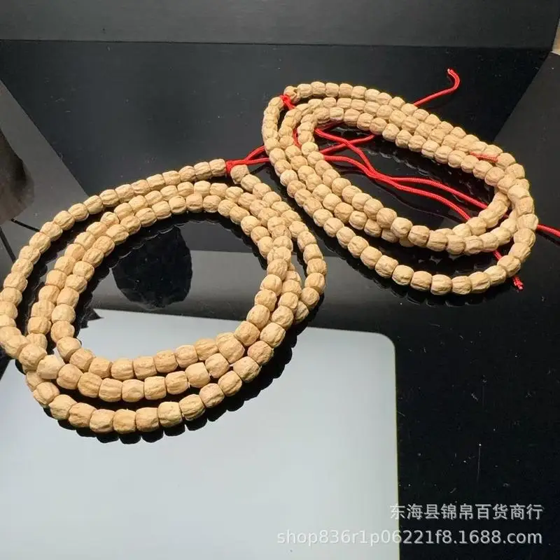 108 Tibetan Cedar Seeds With Bark, Handmade Bracelet