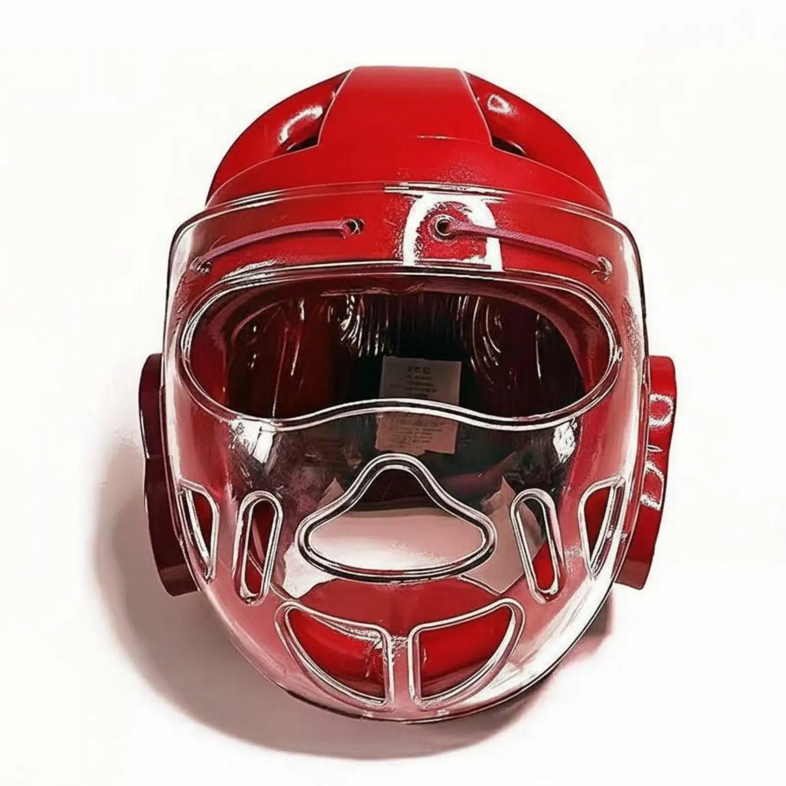 Karate Head Guard with Transparent Face Guard Adjustable Kids Adult Martial Arts Helmet for Taekwondo