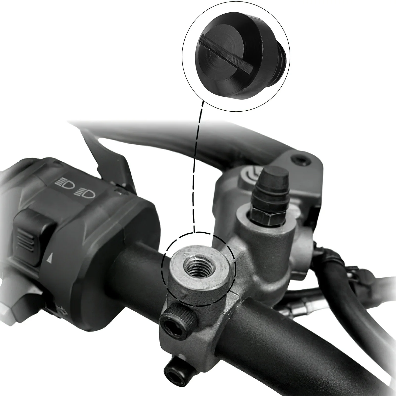 

2pcs Motorcycle Mirror Hole Screw Electroplated Blanking Plug Cap For Dust Rain Protection Replacement Motorcycle Accessories