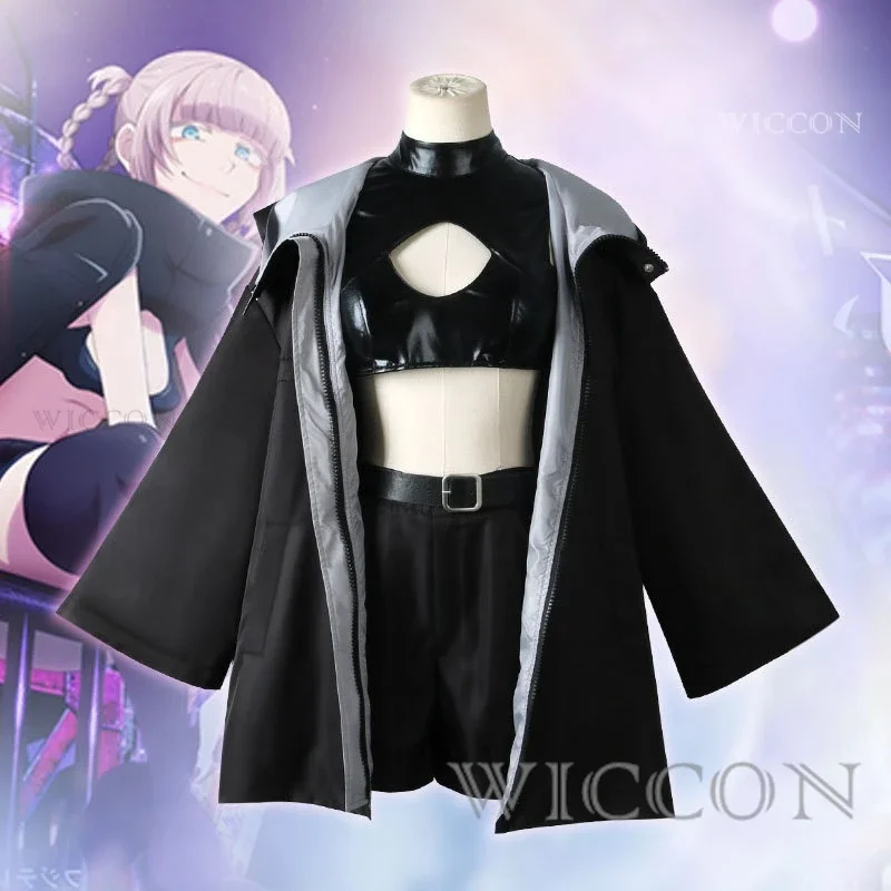 Nanakusa Nazuna Anime All Night Song Cosplay Costume Clothes Wig Uniform Cosplay Vampire Trench Coat Cape Halloween Party Woman