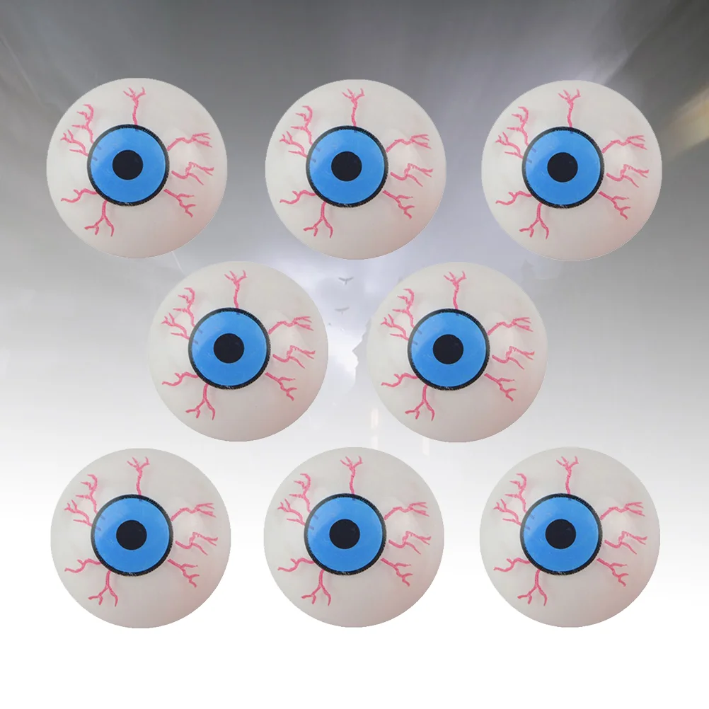 8pcs Halloween Eyeball Toys Trick Prop Horror Eyeball with Bloodshot Toys Simulation Eye accessories