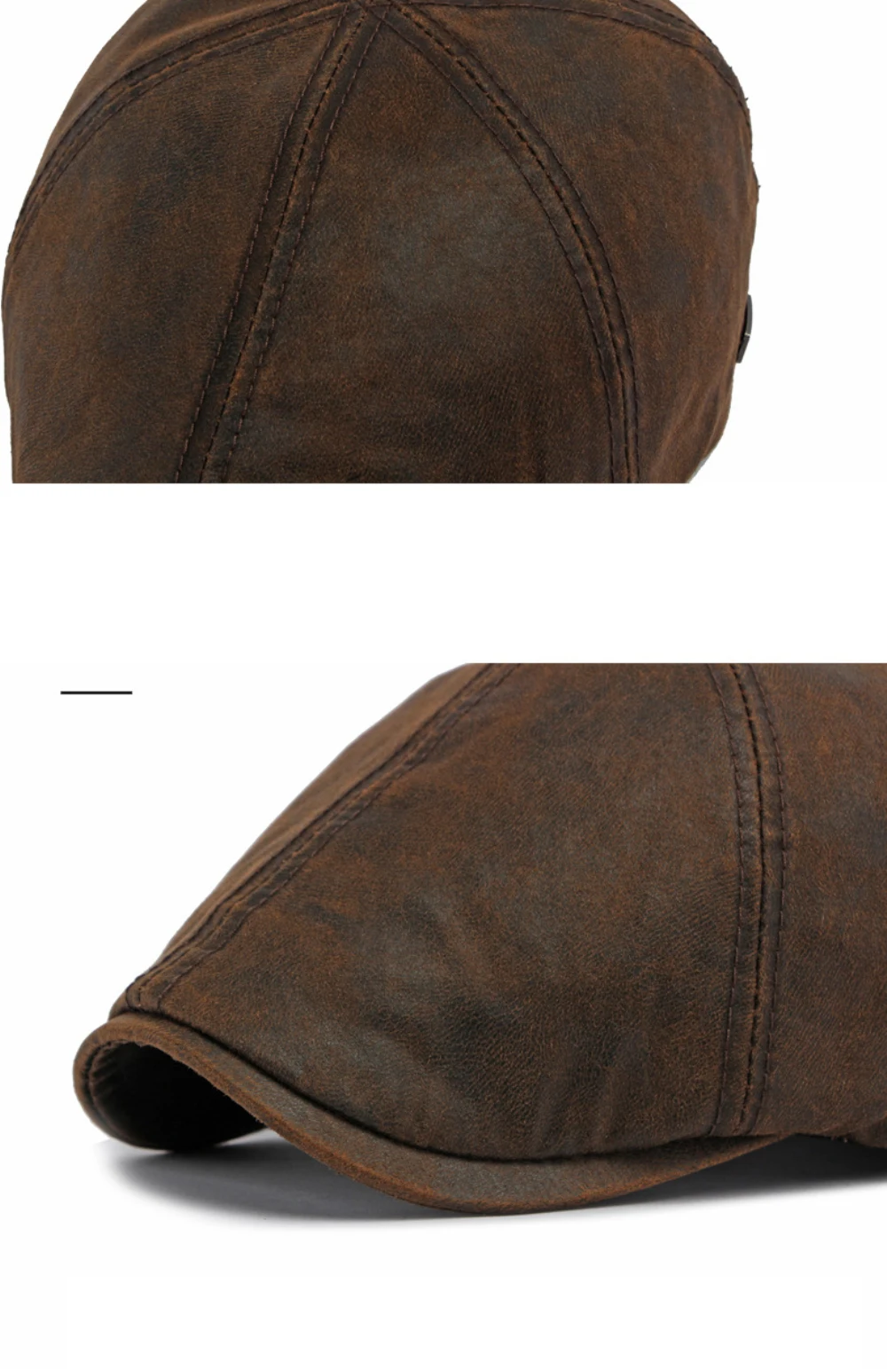 HT5161 Herren- und Damen-Baskenmütze, Retro-Künstlermütze, flache Mütze für Damen und Herren, mit Fleece gefüttert, achteckige Baskenmütze für Herbst und Winter – Detail 3