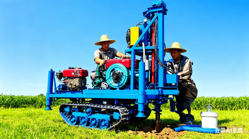 Diesel Water Well Drilling 150m Crawler Mobile Drill 25HP Diesel High-Quality Water Well Drilling Rig Factory Direct Sales