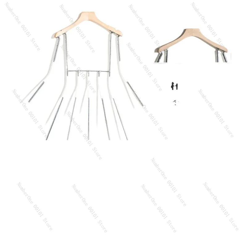 Dress shooting modeling hangers, multi-pole skirt fold positioning, clothing shooting props