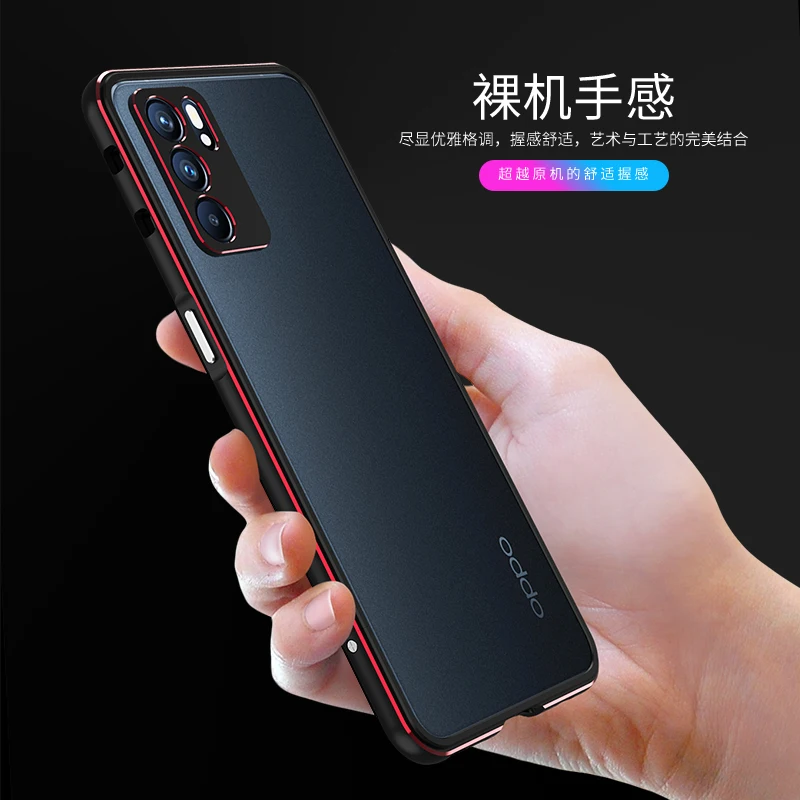 OPPO Reno 6 5G CPH2251 Case Aluminum Metal Bumper for Reno6 5G CPH2251 Ultra Thin Metal Cover for Oppo Reno 6 Reno6 5G CPH2251