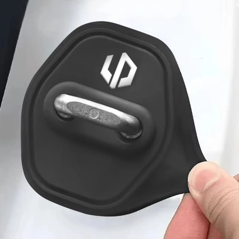 Car Door Latch Silicone Cover Silent Anti Collision Anti Scratch Interior Accessories For Leapmotor S01 C11 C01 Reev