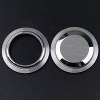 Wildfire 35.5mm Stainless Steel Watch Transparent Glass Back Cover for Submarine Yacht Watch Repair Replacement Conversion Case
