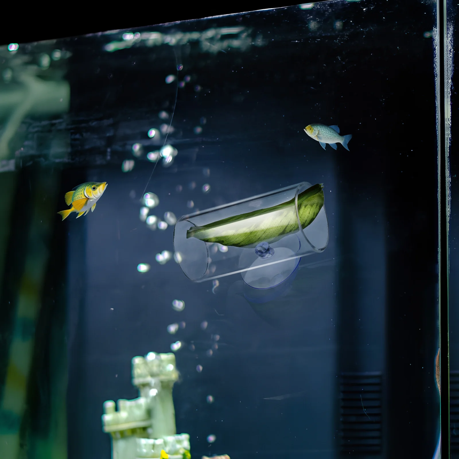 

2Pcs Betta Resting Leaf Set Clear Fish Hideout Aquarium Tunnel Betta Fish House Aquarium Accessories Shrimp Tank