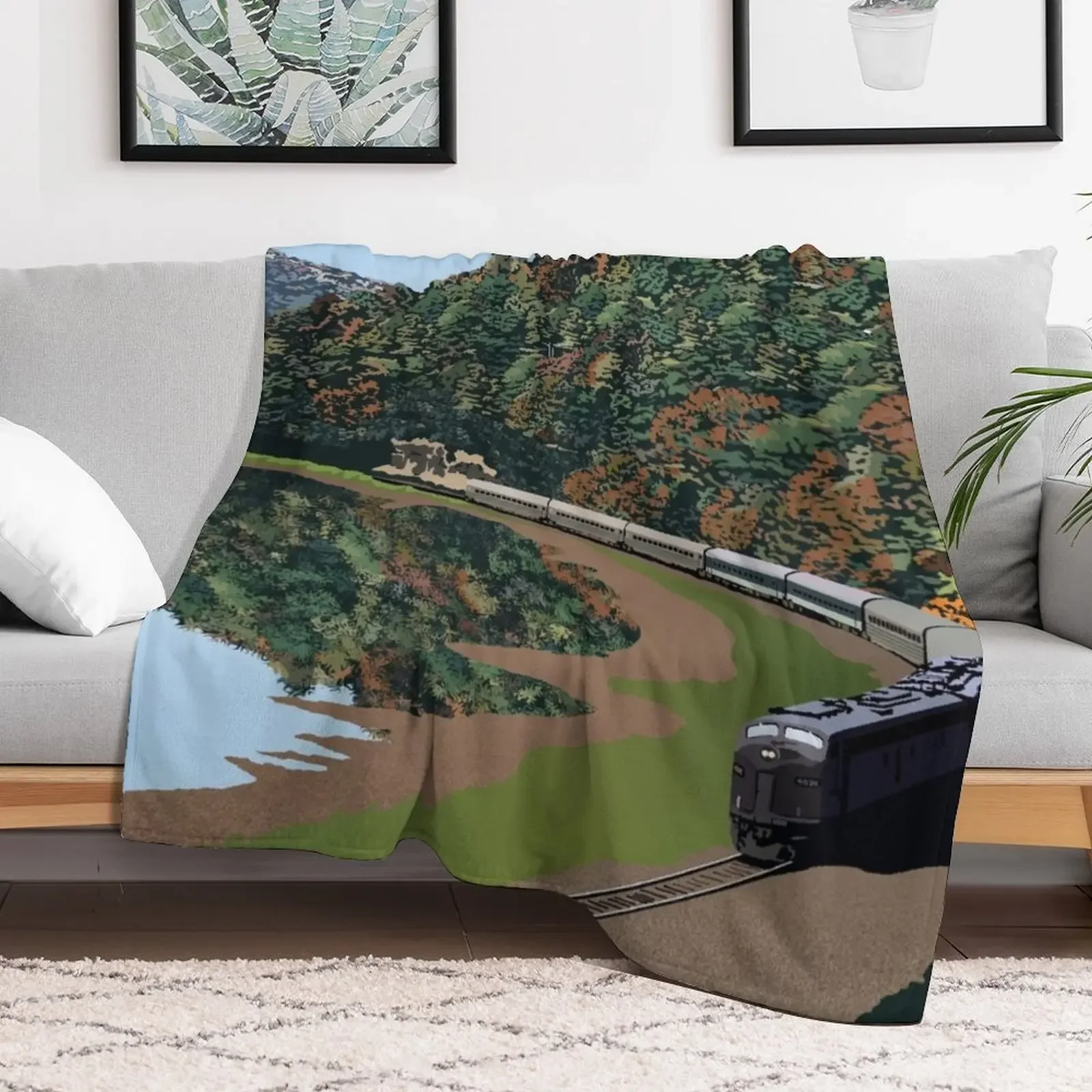 Autumn Shore Throw Blanket Lightweight Warm Blanket for Indoor Outdoor Use