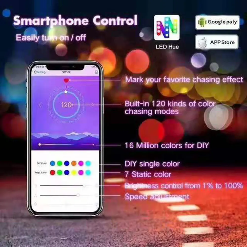 WS2812B Pixel Ring With USB/DC Wire And SP110E Controller   Individul AddressabIe LED Ring 5050 RGB WS2812IC BuiIt-in Led Module