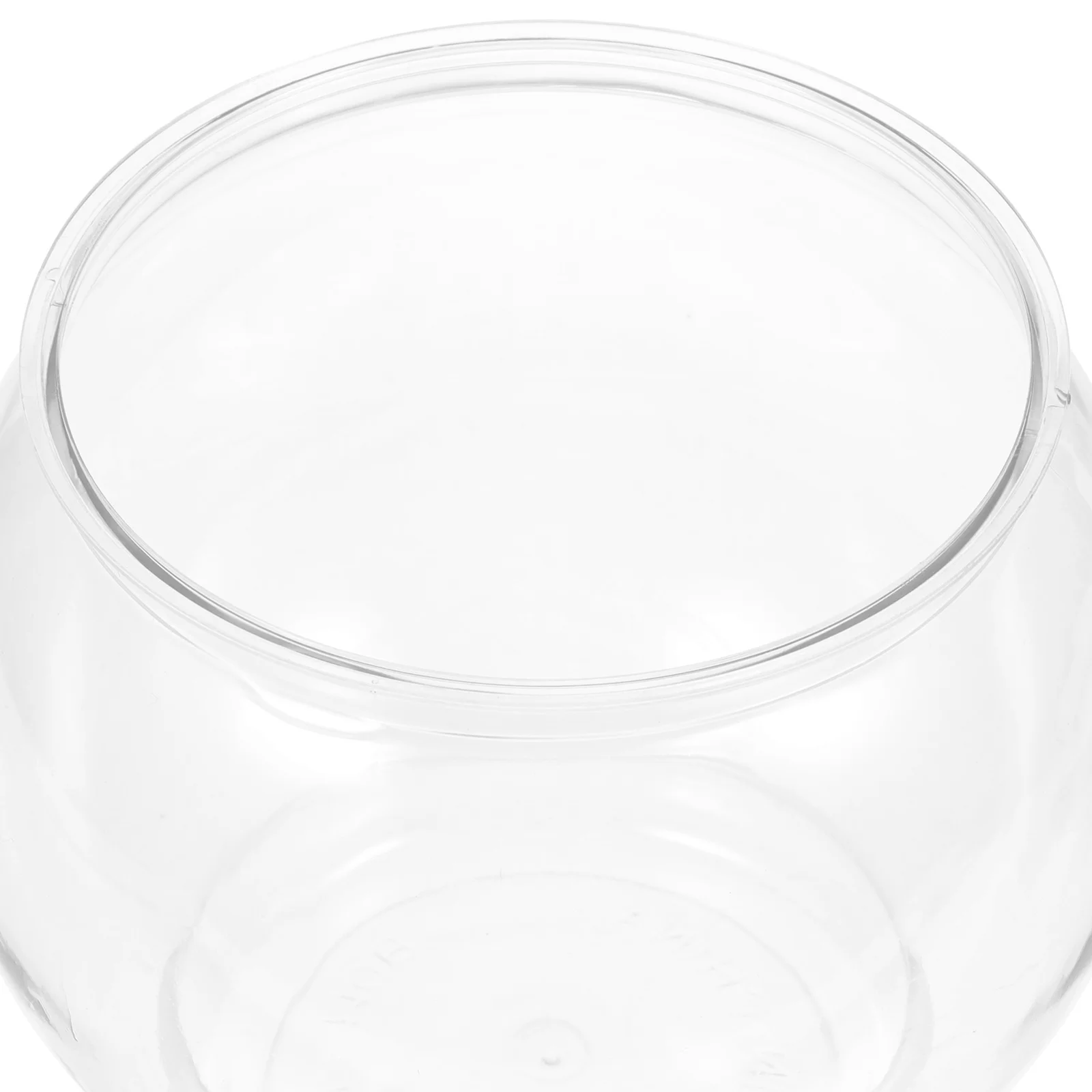 

Small Plastic Fish Bowl Clear Round Desktop Fish Tank Portable Anti-Break Home Decor Plastic Round Aquarium