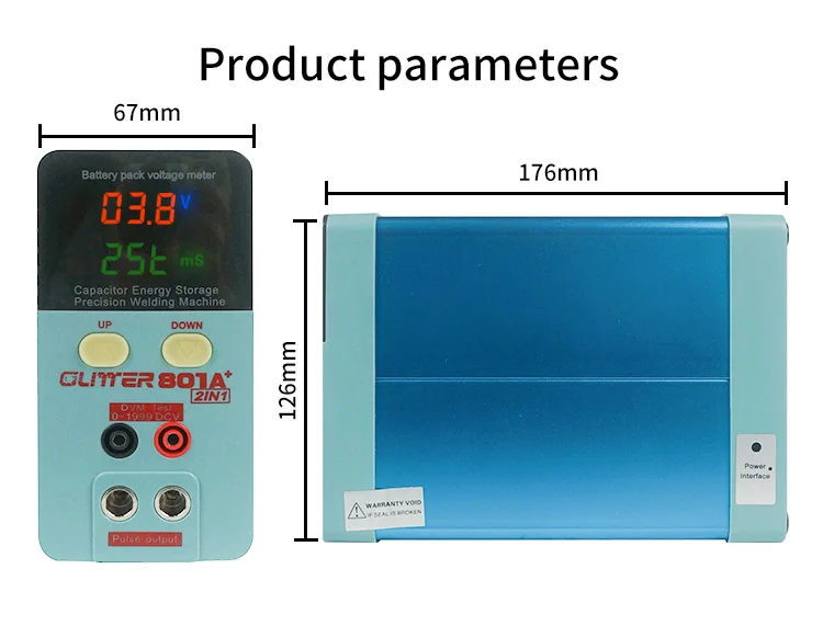 GLITTER 801A+ Battery Spot Welder Spot Welding Machine Integrated Small Energy Storage with 70A/70BN spot Welding pen