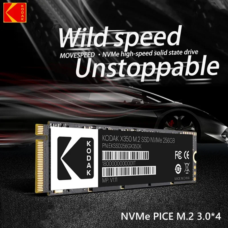 Imagem -04 - Kodak-unidade Interna de Estado Sólido Disco Rígido para Ps4 Desktop Original X350 M.2 2280 Pcie Gen3.0 x Ssd Nvme 2tb 1tb 512gb 256gb