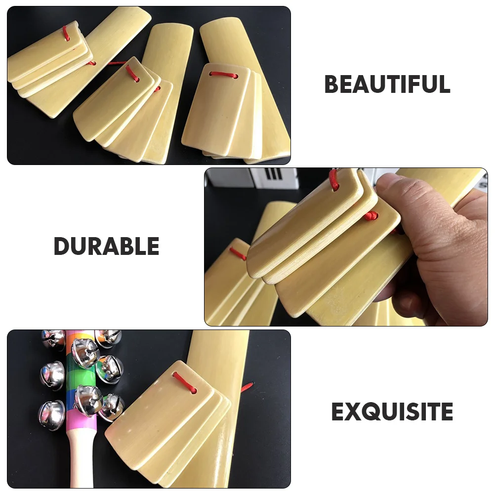 

8Pcs Hand Clappers Bamboo Kuaiban Traditional Allegro Chinese Percussion Instruments Durable Practical Reasonable Price