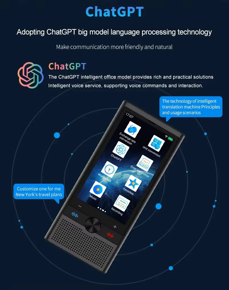 S10 مترجم صوتي 4G نترددات الشبكة GPT متعدد اللغات جهاز ترجمة ذكي في الوقت الحقيقي لمتعلم السفر العالمي