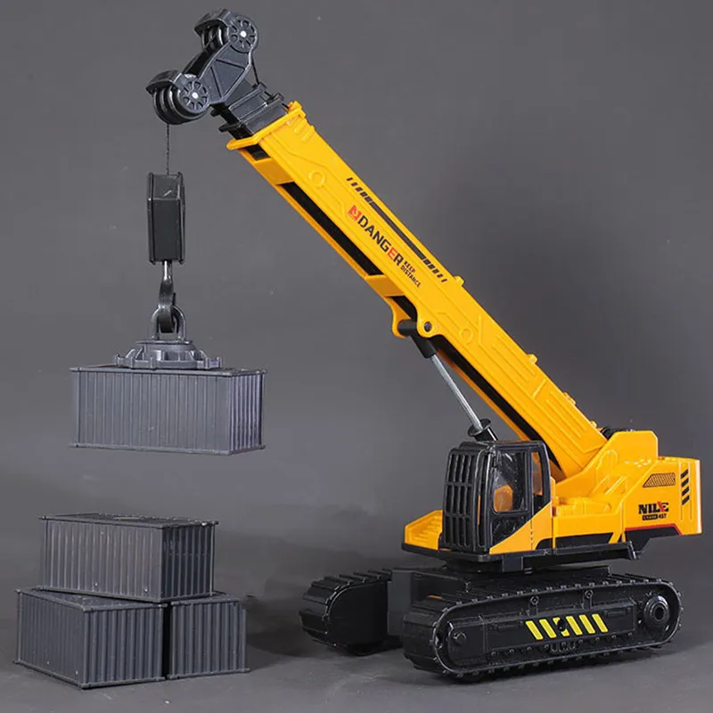 New product 1:50 plastic engineering crane toy,long-arm crane toy,simulation container,Children\'s gift,wholesale