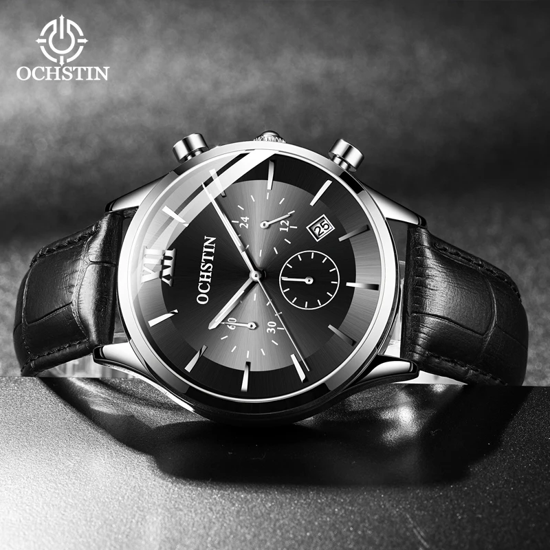 Ochstin-ساعة كوارتز للرجال متعددة الوظائف ، سلسلة قائد ، شخصية ، موضة بسيطة ، ماركة أصلية ، حركة ، ساعة رجالية