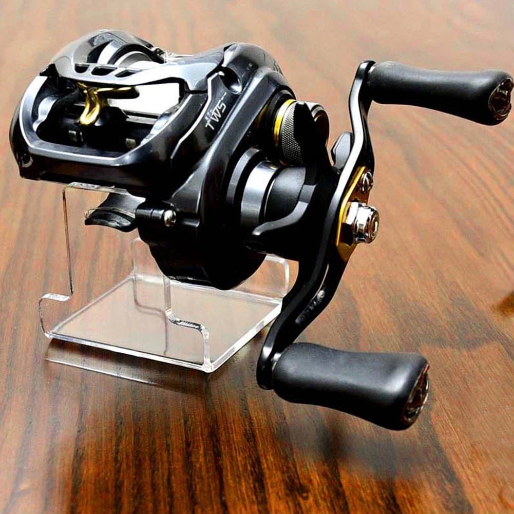 Fishing Baitcasting Reel Display Holder Shelf Drum Frame Acrylic Fish Reel Stand