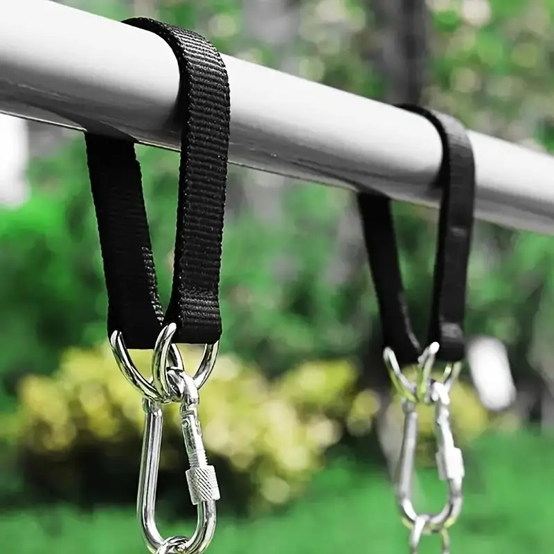 1/2Pcs Heavy Duty Swing Hanging Straps, Nylon Hammock Suspension Kit With Carabiners,Connecting Belt For Hammock Punching Bag
