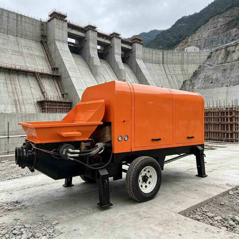 Mini Integrated Concrete Mixer Pump Electric Power Mixing And Feeding Unit For Small Civil Building Construction Activity