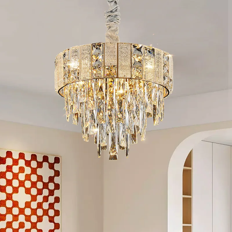 Corridor, modern, simple, entry, entrance, light luxury, crystal, small chandelier