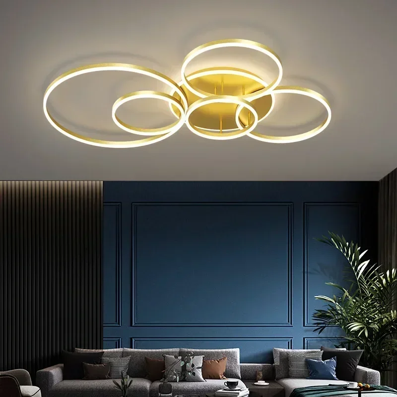 Modern LED Ceiling Lamp for Living Dining Room Bedroom Hotel Aluminum Chandelier Indoor Home Decor Lighting Fixture Luster