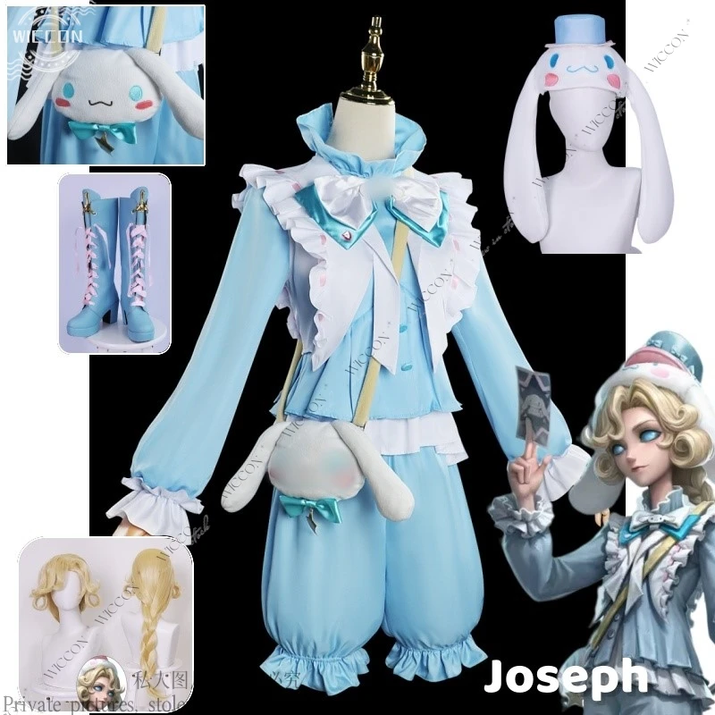 Joseph Cosplay Costume Wig Game Identity V Ears Hat Cute Satchel Boys' Cosplay Full Costume Joseph Desaulniers Cameraman