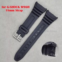 Watchband For Casio for G-SHOCK W96H Rubber Strap 18mm Mens Women Sport Bracelet Soft Silicone Waterproof PU Replacement Band