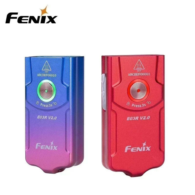 FENIX E03R V2.0 Festival Edition mini Keychain Flashlight 500 lumens Built-in 400mAh Battery USB Type-C charging EDC Light