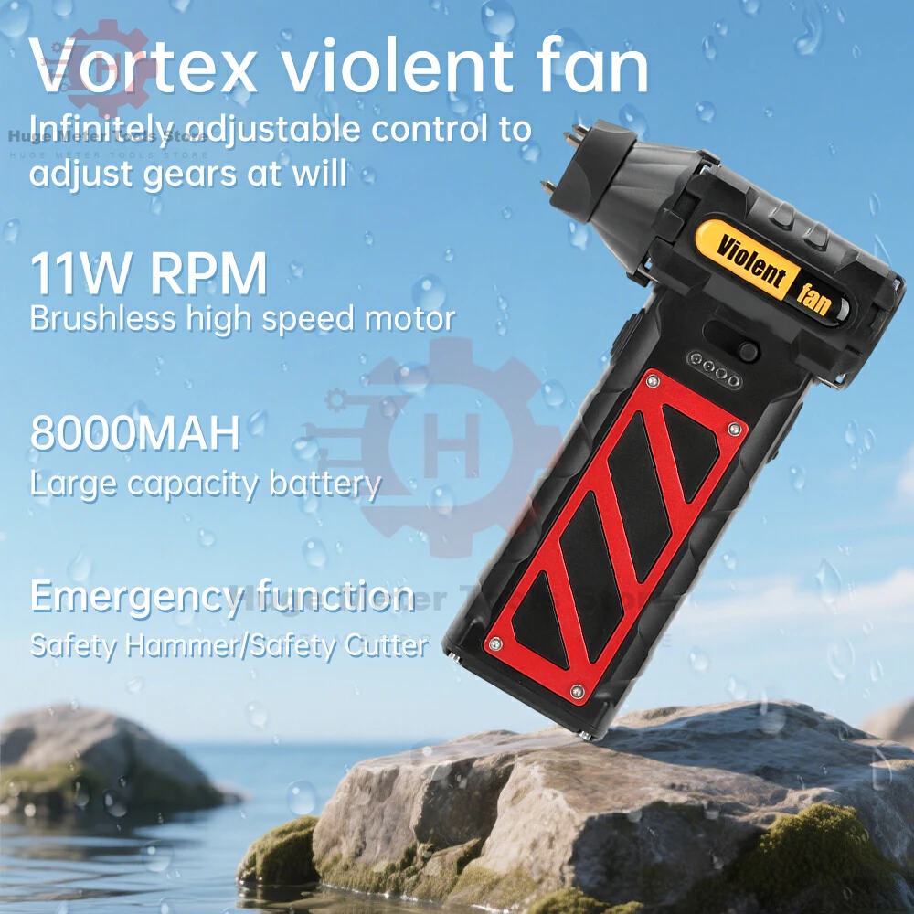 110000 RPM Brushless Motor Fan 8000mAh Handheld High-Speed Violent Blower Fan Type C interface Powerful Dust Blower