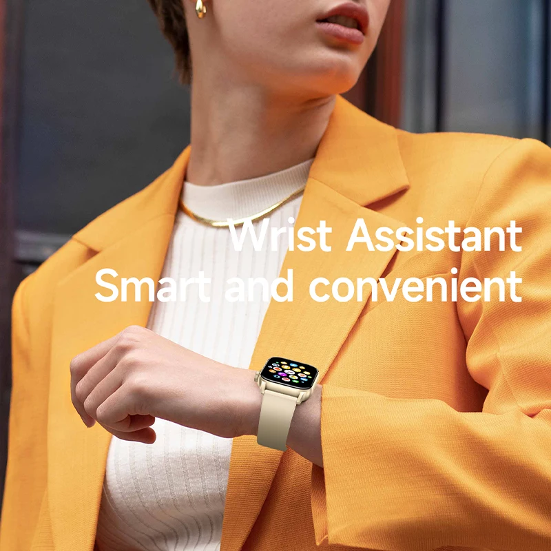 ساعة رياضية مربعة عالية الوضوح تعمل باللمس الذكي مع 100 وضعًا رياضيًا قابل للتعديل وعمر بطارية طويلًا