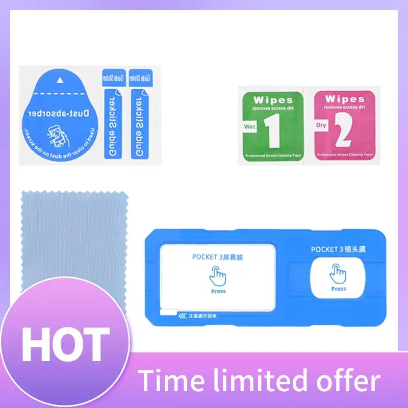 ABFN-واقي للشاشة من الزجاج المقسى 9H طبقة رقيقة واقية صلابة المضادة للخدش غطاء شاشة ل DJI Osmo Pocket 3