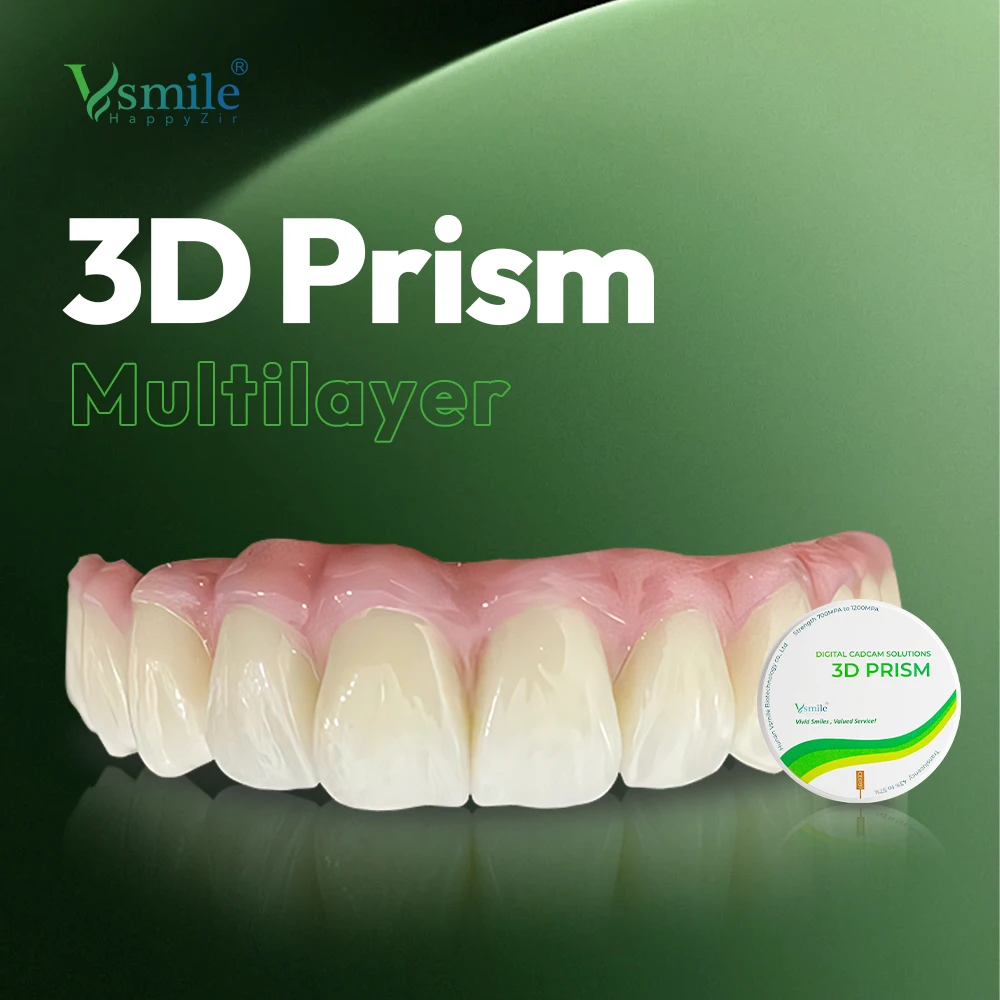 

98/95/Amann 3D Prism Multilayer Zirconia Block Denture 1200MPA 43-57% CADCAM Zirconia Disc for Dental Lab Crown Long Bridge
