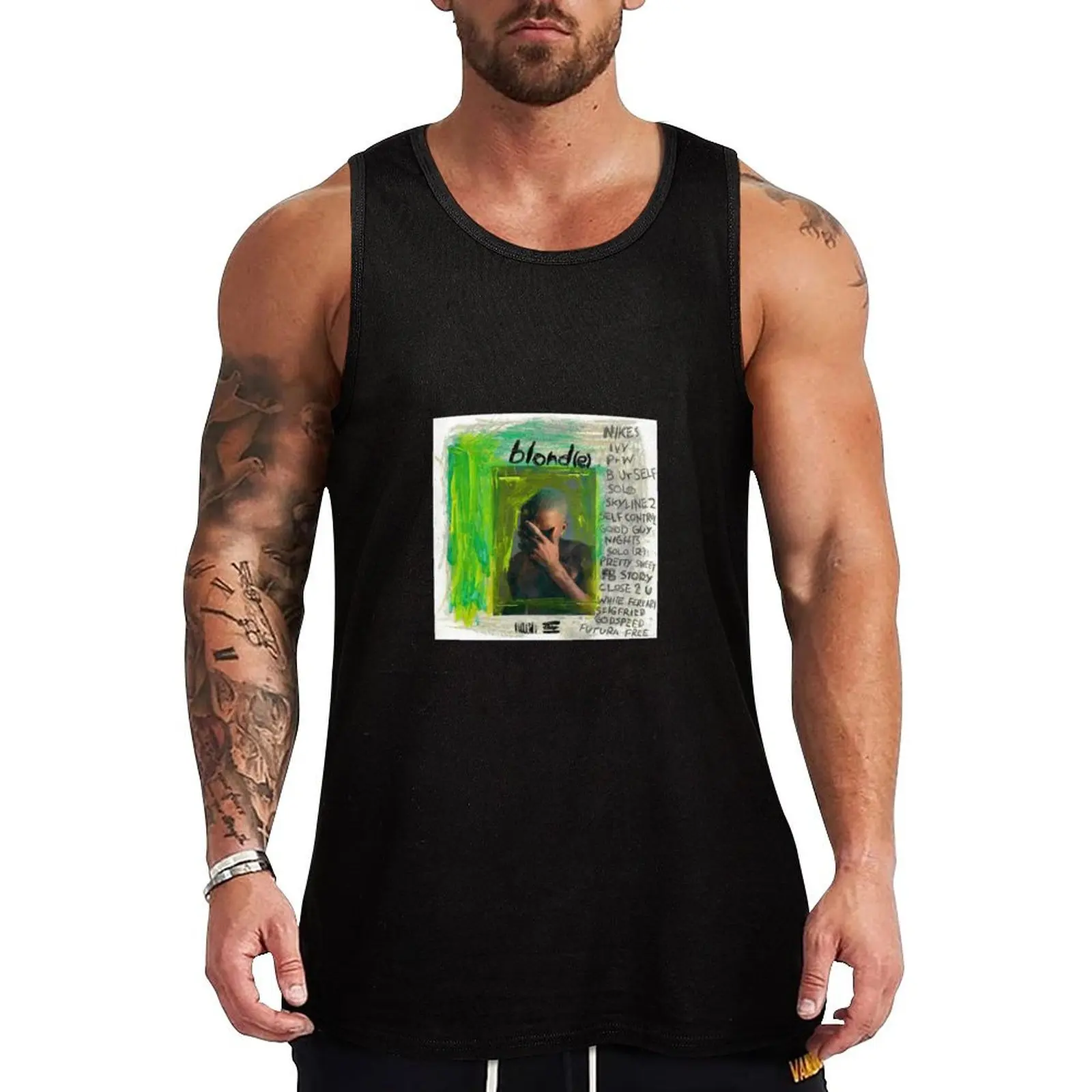 Frank Ocean - Blonde Alternate Album Art Tank Top High Breathable Tank Top Lightweight Cool Shirt