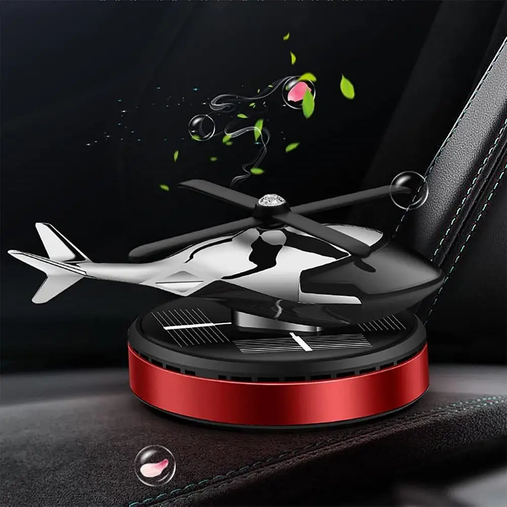 Car Helicopter Air Freshener Solar Power Plane Fragrance Diffuser Ornament Dashboard Perfume Decoration Dropshipping