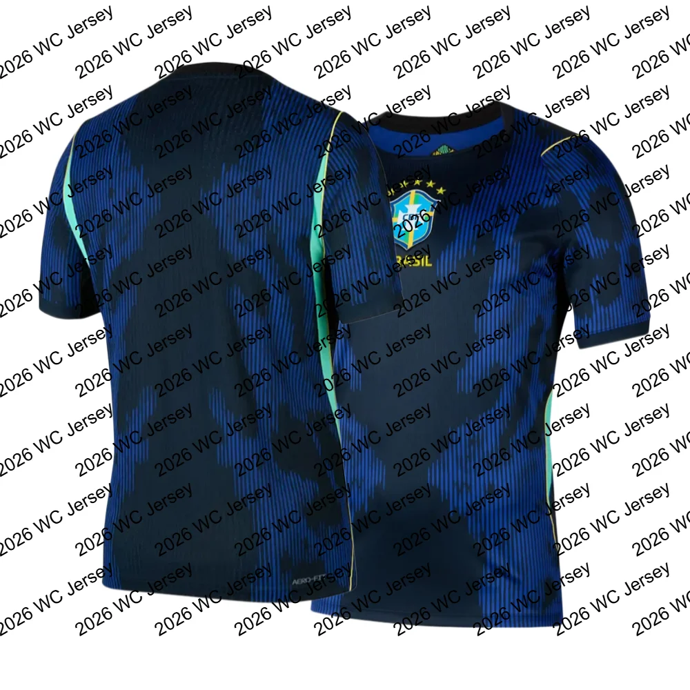 2026 New Season Brazil Team World Competition Away Jersey Men's Soccer Fans Athleisure T-Shirt Summer Quick-dry Soft Lightweight