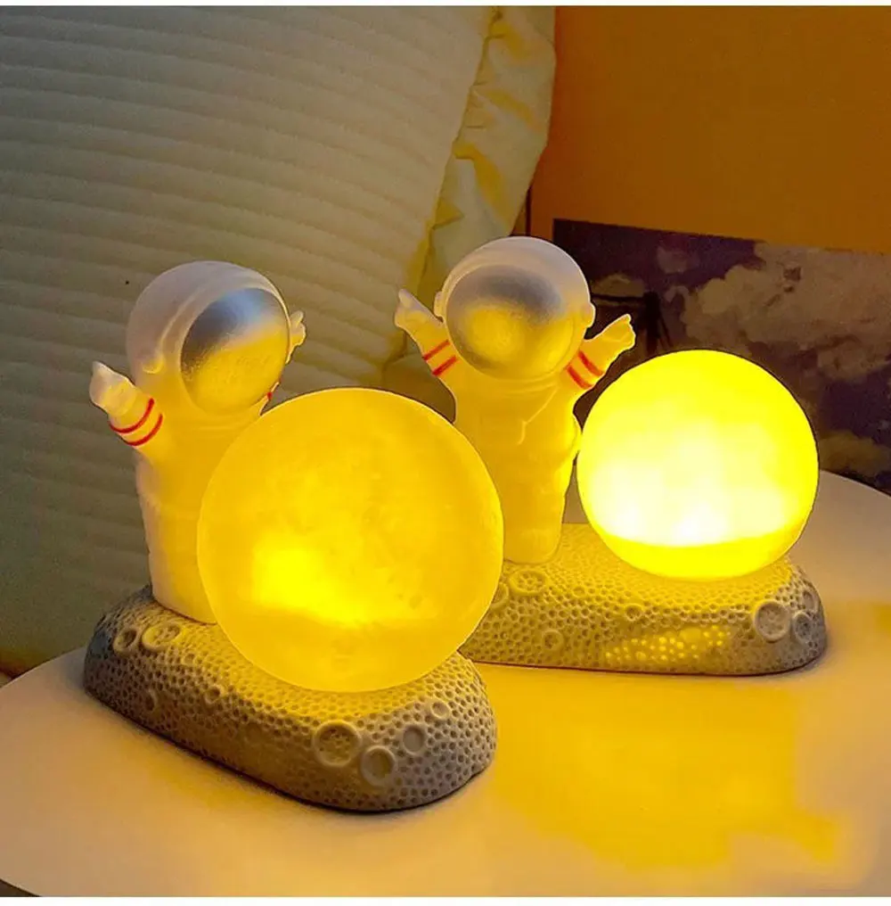 Veilleuse d'astronome Spaceman à LED pour garçons et filles, lampe de chevet de chambre, décoration créative de bureau, cadeau de décoration de la maison