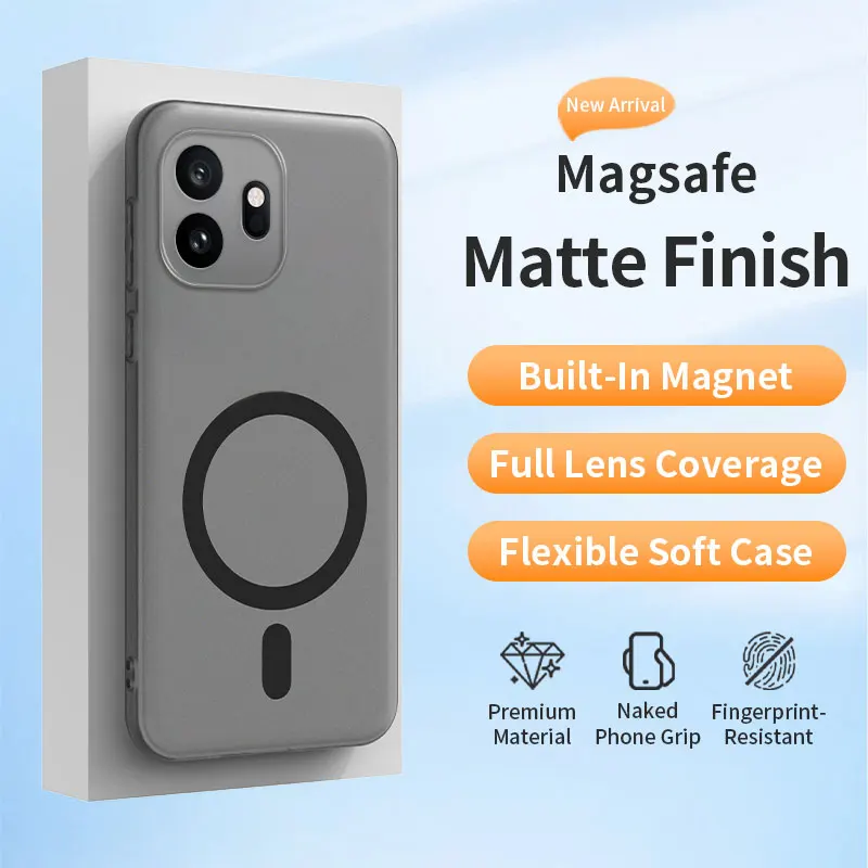 

For Magsafe Magnetic Phone Case For OnePlus 15 15T 13 13T 12 11 ACE 5 3 2 Pro Clear Matte Soft TPU Silicone Cover Fundas