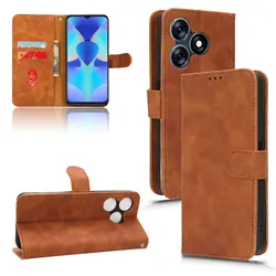 Skin Feel Flip Cover For Tecno Spark10 Spark 10 C Pro 5G KI5q KI5k KI7 KI8 Housing Lanyard Wallet Phone Holder Leather Shell