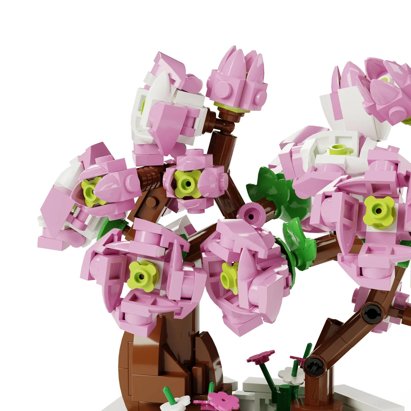 NIEUW Perzikbloesem Bonsai Boom Bouwsteenset Levensecht Eenvoudig te monteren Educatief bouwstenen Model Speelgoed voor kinderen en volwassenen