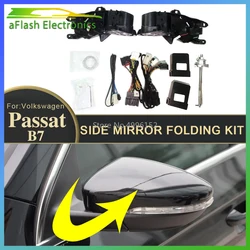 For Volkswagen Passat B7 2012-2016 Car Side Mirror Folding Kit Rearview Mirror Folding Motor Engine Electric Power Mirror Fold