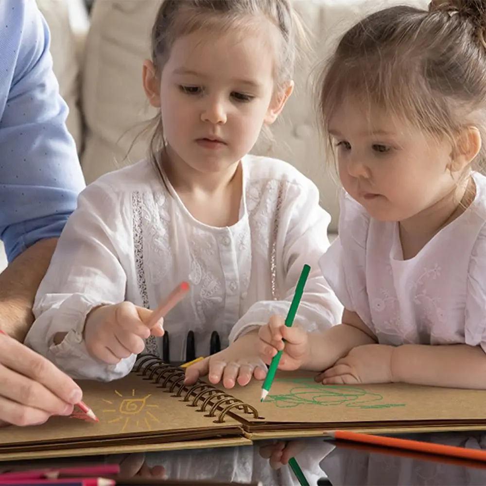 DIY handgemaakt kraftpapier plakboek creatief eenvoudig fotoalbum graffiti multifunctioneel herdenkingsalbum verjaardag