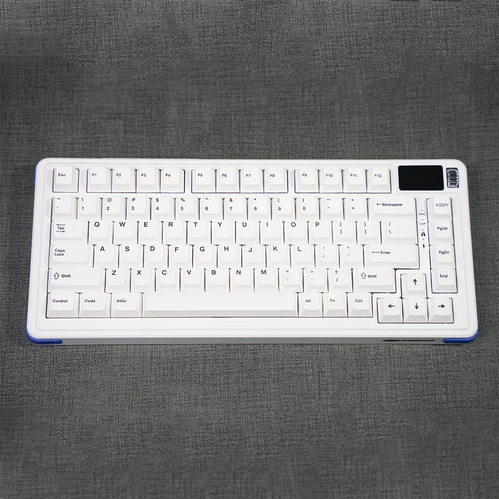 Tema branco minimalista altura original pbt sublimação keycap teclado mecânico 61/68/75/980