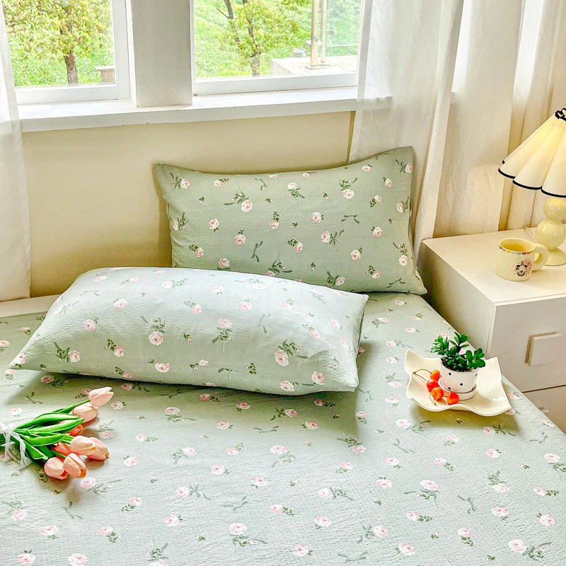 [Only 2Pcs Pillowcase]100% Cotton Flowers Print Decorative Pillowcase Nordic Sling Cushion Pillow Case Covers Cover Bedding