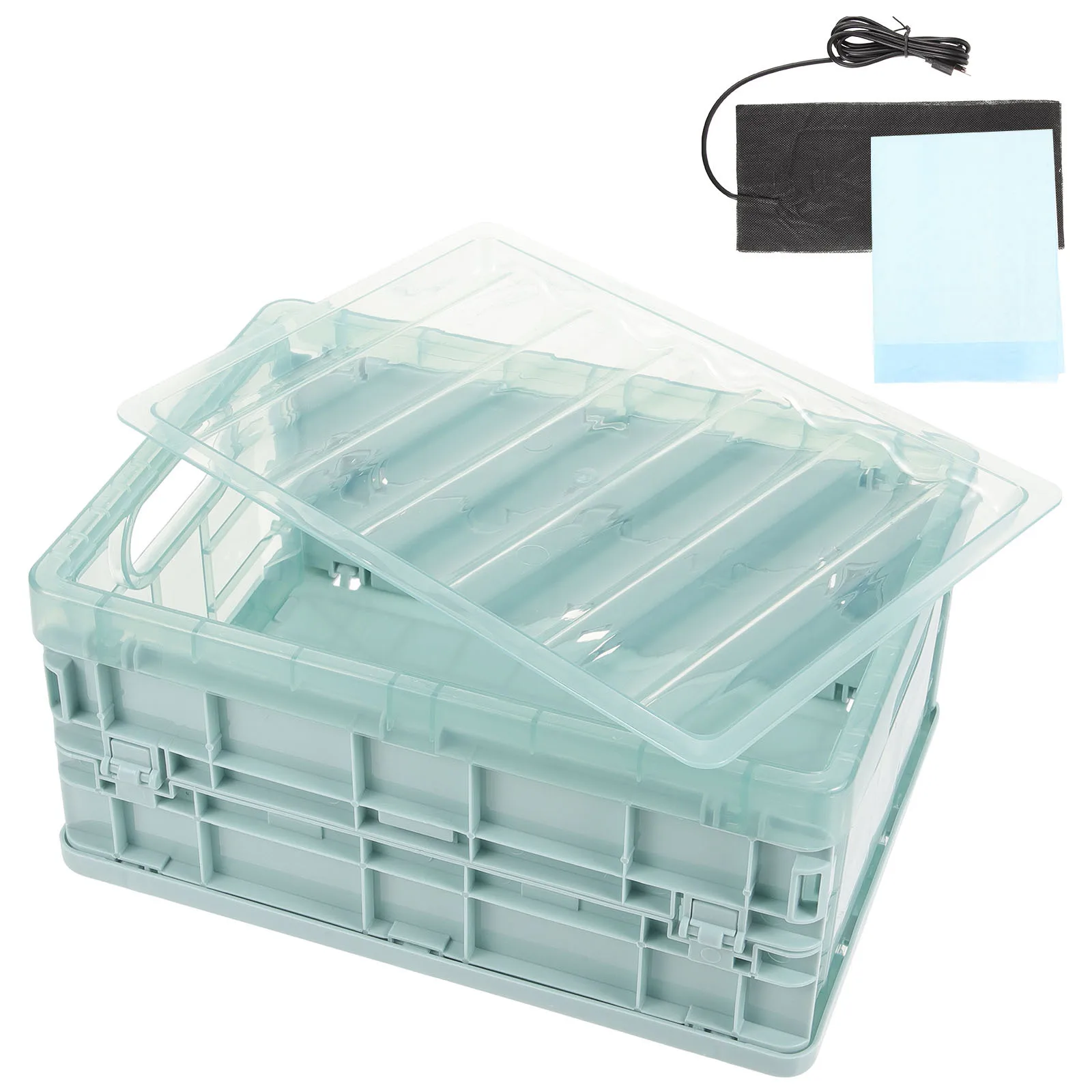 

1Set Plastic Egg Incubator for Parrot Brooder Box with Heating Pad Reusable Birds Hatch Nest for Home Poultry Breeding