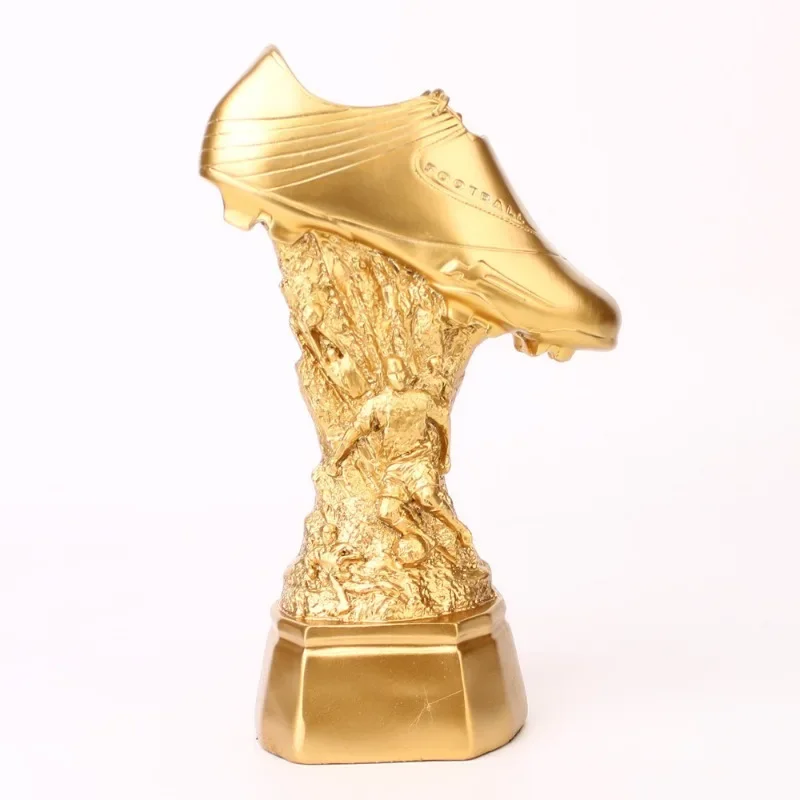 23cm creative European Cup resin crafts Sports Golden Ball Shoes Trophy home living room porch Study desk decorate gift