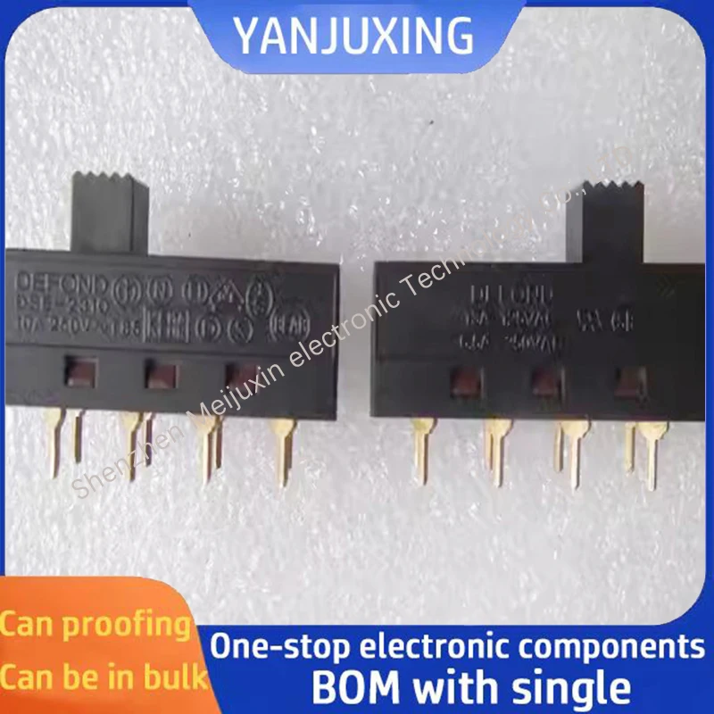 1~5pcs/lot DSE-2310 Small-pin 8-pin 3-position toggle switch for hair dryer sliding switch 10A 250V