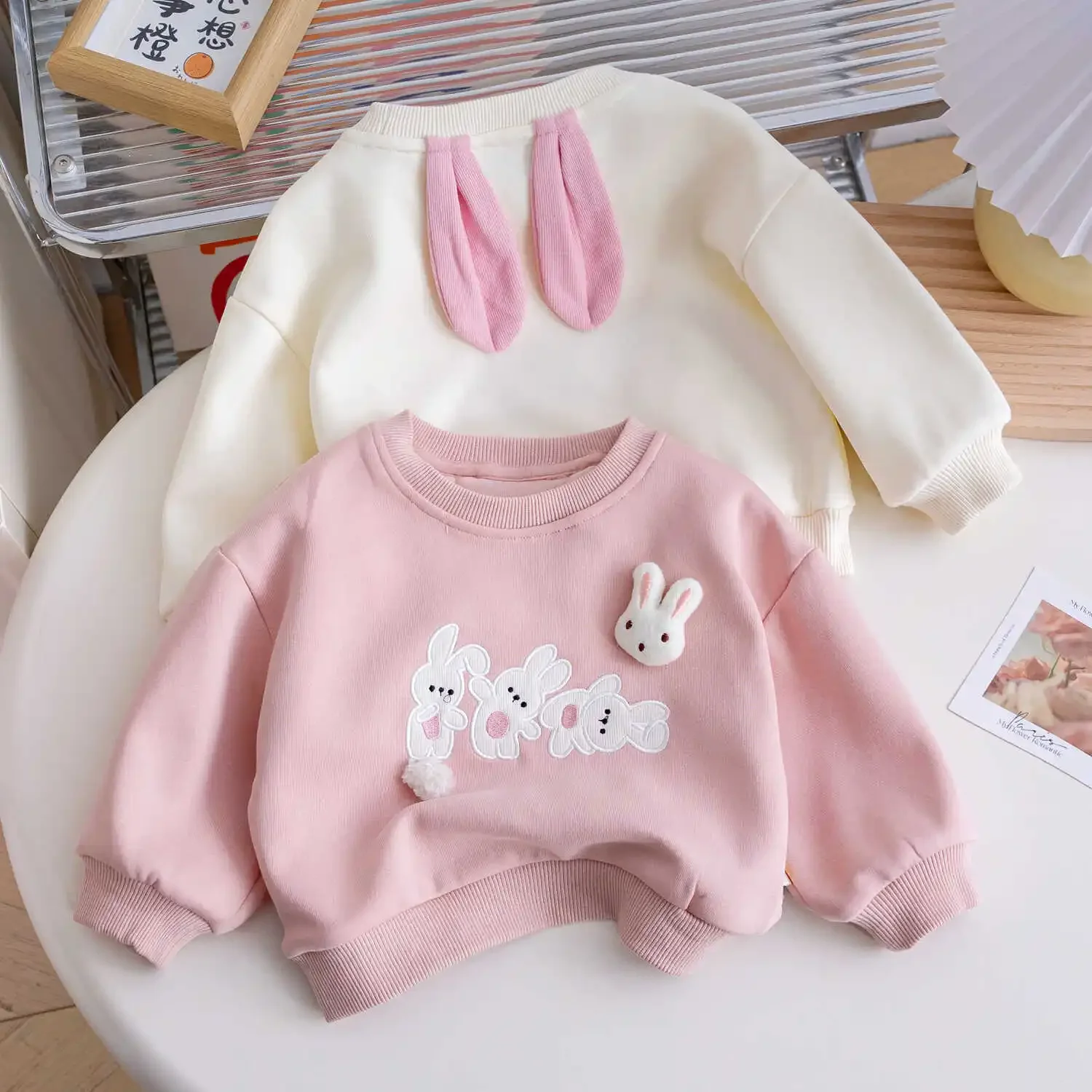 Baby Girls Sweatshirt Kids Cartoon Printed Hoodies Toddler Pullover 2024 Spring Autumn Children\'s Clothing Fashion