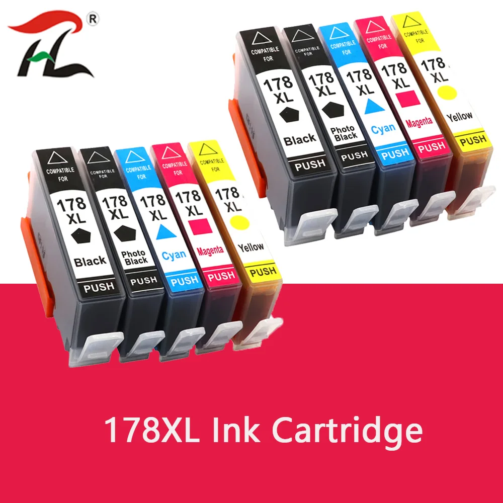 178XL Full Ink Cartridge Compatible For HP 178 XL For HP178 Photosmart B109 B110 B210 C309 C310 C410 D5468 D5463 D5460 C5380